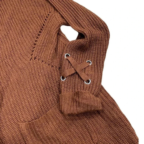 Almost Famous Rust Orange Open Hooded Cardigan XL - Picture 2 of 3